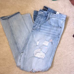 Lucky brand embroidered jeans
